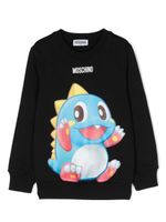 Moschino Kids sweat en coton à imprimé graphique - Noir - thumbnail