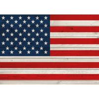 Vintage Amerikaanse vlag poster - 84 x 59 cm - USA - landen versiering - feestartikelen
