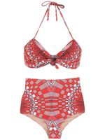 Amir Slama bikini à imprimé géométrique - Rouge - thumbnail