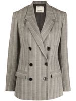 ISABEL MARANT blazer rayé à boutonnière croisée - Gris