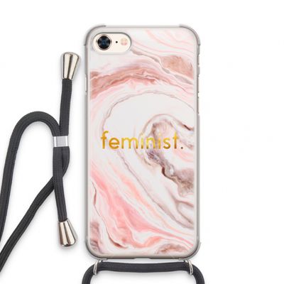 Feminist: iPhone 8 Transparant Hoesje met koord