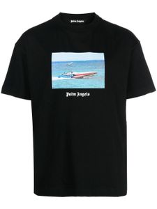 Palm Angels t-shirt à imprimé Getty Speedboat - Noir