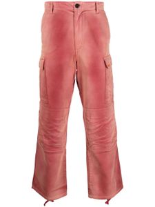 Heron Preston pantalon cargo à effet usé - Rouge