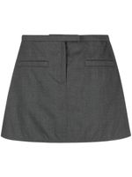 Courrèges minijupe à logo appliqué - Gris