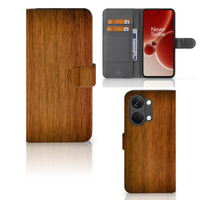 OnePlus Nord 3 Book Style Case Donker Hout