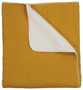 HEMA Plaid Wafel 130x150 - Sherpa - Geel (geel)