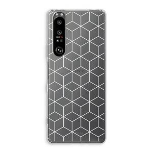 Zwart-witte kubussen: Sony Xperia 1 III Transparant Hoesje