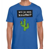 Wil je een Knuffel fun t-shirt voor heren blauw 2XL  -