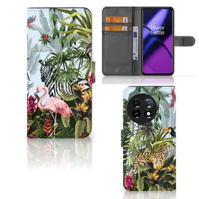 Telefoonhoesje | Met pasjeshouder | voor OnePlus 11 Jungle