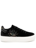 Kurt Geiger London baskets Laney Eye en velours à plateforme - Noir - thumbnail