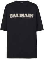 Balmain t-shirt en coton à logo brodé - Noir - thumbnail