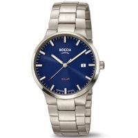 Boccia 3652-02 Horloge titanium-saffier zilverkleurig-blauw 39 mm - thumbnail