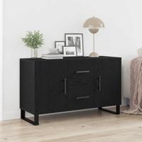Dressoir met lade Zwart eiken 100 x 36 x 60 cm Bewerkt hout