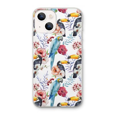 Bloemen tukan: iPhone 13 mini Transparant Hoesje