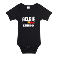 Belgie kampioen fan rompertje zwart EK/ WK voor babys