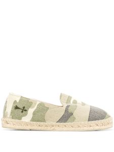 Manebi espadrilles à imprimé camouflage - Vert