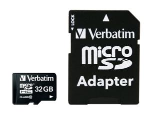 Verbatim MICRO SDHC 32GB CL 10 ADAP microSDHC-kaart 32 GB Class 10 Incl. SD-adapter