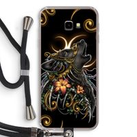 Huilende Wolf: Samsung Galaxy J4 Plus Transparant Hoesje met koord Huilende Wolf: Samsung Galaxy J4 Plus Transparant Hoesje met koord