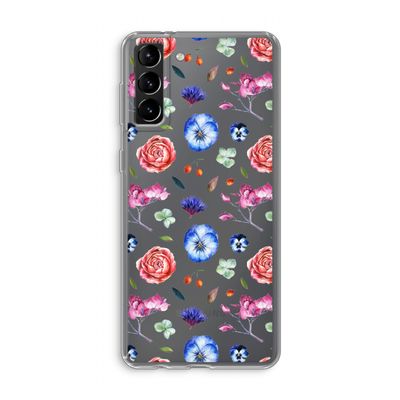Bloemetjes: Samsung Galaxy S21 Plus Transparant Hoesje