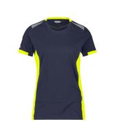 DASSY t-shirt tampico women nachtblauw/fluogeel s