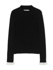 Philosophy Di Lorenzo Serafini Kids sweat nervuré à logo brodé - Noir