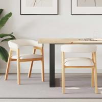 Eettafelstoelen 2 pcs Naturel 54 x 57 x 73 cm