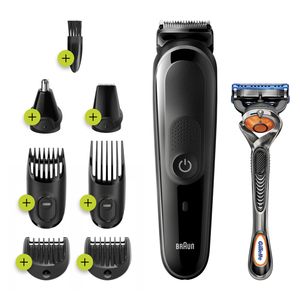 Braun MGK5260 8-in-1 Trimmer, Baardtrimmer Voor Mannen, Gezichts- En Haartrimmer, Zwart/Grijs