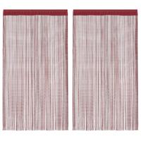 Draadgordijnen 140x250 cm wijnrood 2 st