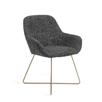Jesper Home Eetkamerstoel 'Kushi' Cross Gold, kleur Skyfall