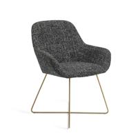 Jesper Home Eetkamerstoel 'Kushi' Cross Gold, kleur Skyfall