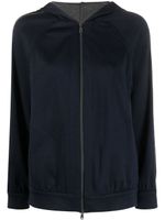 Brunello Cucinelli hoodie zippé Monili - Bleu