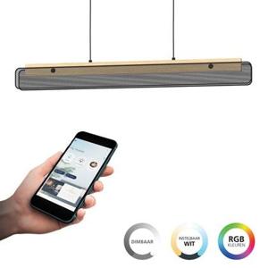 EGLO connect.z Kokomo-Z Hanglamp - 99 cm - Zwart|Bruin|Wit - RGB