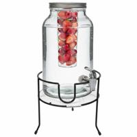 Drankdispenser/limonadetap - met infuser - 5 ltr - inclusief standaard - 19 x 19 cm