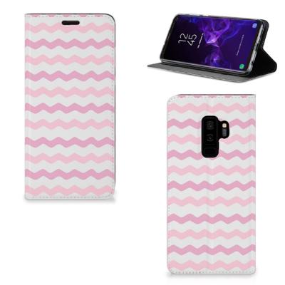 Samsung Galaxy S9 Plus | Hoesje met Magneet | Waves Roze