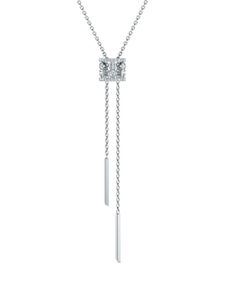 De Beers Jewellers collier Dewdrop en or blanc 18ct serti de diamants - Argent