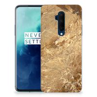 OnePlus 7T Pro TPU Siliconen Hoesje Marmer Creme