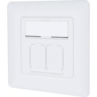 Digitus DN-9010/8-2 Netwerkdoos Inbouw (in muur) Inzet met centraalstuk en frame CAT 6A Wit