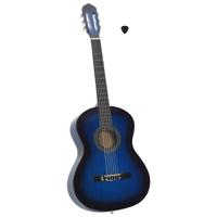 VidaXL Gitaar klassiek beginner 4/4 39" lindenhout blauw