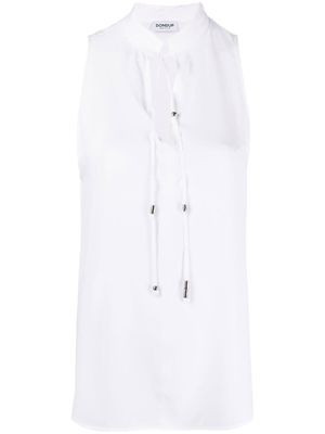 DONDUP robe sans manches à ouverture goutte d'eau - Blanc