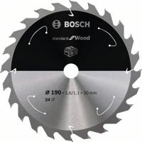 Bosch Accessories Bosch Power Tools 2608837704 Hardmetaal-cirkelzaagblad 190 x 20 mm Aantal tanden: 24 1 stuk(s)