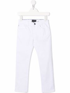 Emporio Armani Kids jean à coupe slim - Blanc