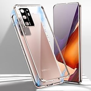 telefoon hoesje Voor Samsung Galaxy S24 S23 S22 S21 Plus ultra Note 20 Ultra Magnetische adsorptiekoffer Bumperrand Magnetisch Volledig lichaamsbeschermend Effen Gehard glas Metaal Lightinthebox