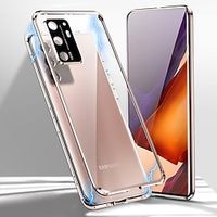 telefoon hoesje Voor Samsung Galaxy S24 S23 S22 S21 Plus ultra Note 20 Ultra Magnetische adsorptiekoffer Bumperrand Magnetisch Volledig lichaamsbeschermend Effen Gehard glas Metaal Lightinthebox - thumbnail