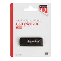 Usb stick 2.0 quantore usb-a 16gb zwart | 400 stuks