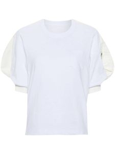 sacai t-shirt en coton à manches bouffantes - Blanc