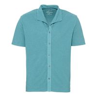 Jersey overhemd met korte mouw en piqué-structuur, lagune S - thumbnail