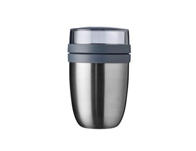 Mepal Lunchpot elipse - geïsoleerd -natural brushed - 500 ml + 200 ml