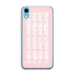 Hotline bling pink: iPhone XR Transparant Hoesje