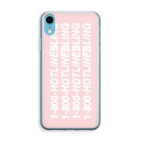 Hotline bling pink: iPhone XR Transparant Hoesje
