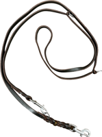 Leren hondenriem - 12mm x 2,4m - Verstelbaar